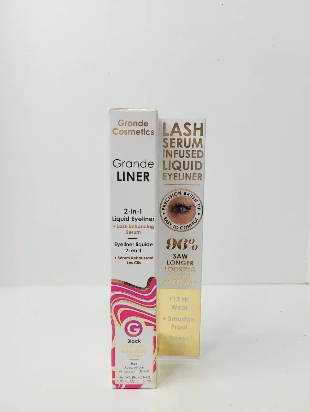 Grande Cosmetics Grande Liner 2-in-1 Liquid Liner Lash Enhancing Serum in Black
